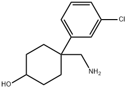 4-(氨甲基)-4-(3-氯苯基)环己醇 结构式