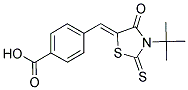 4-(3-TERT-BUTYL-4-OXO-2-THIOXO-THIAZOLIDIN-5-YLIDENEMETHYL)-BENZOIC ACID 结构式