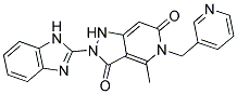 2-(1H-Benzimidazol-2-yl)-4-methyl-5-(pyridin-3-ylmethyl)-1H-pyrazolo[4,3-c]pyridine-3,6(2H,5H)-dione 结构式