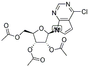 6-CHLORO-7-DEAZA-9-(2',3',5'-TRI-O-ACETYL-BETA-D-RIBOFURANOYSYL)PURINE 结构式