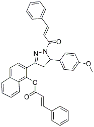 2-(1-CINNAMOYL-5-(4-METHOXYPHENYL)-4,5-DIHYDRO-1H-PYRAZOL-3-YL)NAPHTHALEN-1-YL CINNAMATE 结构式