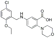 5-[(5-CHLORO-2-ETHOXYBENZYL)AMINO]-2-MORPHOLIN-4-YLBENZOIC ACID 结构式