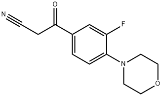 3-(3-FLUORO-4-MORPHOLINOPHENYL)-3-OXOPROPANENITRILE 结构式