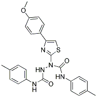 N~1~-(4-METHYLPHENYL)-1-[4-(4-METHOXYPHENYL)-1,3-THIAZOL-2-YL]-N~2~-(4-METHYLPHENYL)-1,2-HYDRAZINEDICARBOXAMIDE 结构式