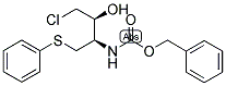 (2S, 3R)-3-N-(BENZYLOXYCARBONYL)AMINO-1-CHLORO-2-HYDROXY-4-PHENYL THIOBUTANE 结构式