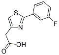 [2-(3-FLUOROPHENYL)-1,3-THIAZOL-4-YL]ACETIC ACID 结构式