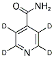 ISONICOTINAMIDE-2,3,5,6-D4 结构式