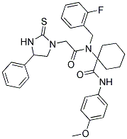 1-(N-(2-FLUOROBENZYL)-2-(4-PHENYL-2-THIOXOIMIDAZOLIDIN-1-YL)ACETAMIDO)-N-(4-METHOXYPHENYL)CYCLOHEXANECARBOXAMIDE 结构式