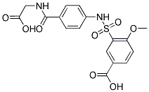 3-[[(4-[[(CARBOXYMETHYL)AMINO]CARBONYL]PHENYL)AMINO]SULFONYL]-4-METHOXYBENZOIC ACID 结构式