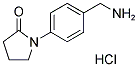 1-(4-AMINOMETHYL-PHENYL)-PYRROLIDIN-2-ONE HYDROCHLORIDE 结构式