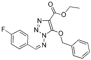 ETHYL 5-(BENZYLOXY)-1-{[(1Z)-(4-FLUOROPHENYL)METHYLENE]AMINO}-1H-1,2,3-TRIAZOLE-4-CARBOXYLATE 结构式