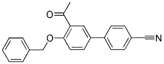 3'-ACETYL-4'-(BENZYLOXY)[1,1'-BIPHENYL]-4-CARBONITRILE 结构式