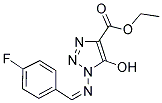 Ethyl 1-{[(1Z)-(4-fluorophenyl)methylene]amino}-5-hydroxy-1H-1,2,3-triazole-4-carboxylate 结构式