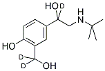 ALBUTEROL-D3 (3-HYDROXYMETHYL-D2, ALPHA-D1) 结构式