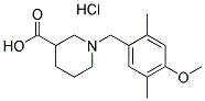 1-(4-METHOXY-2,5-DIMETHYLBENZYL)PIPERIDINE-3-CARBOXYLIC ACID HYDROCHLORIDE 结构式