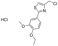 4-(氯甲基)-2-(4-乙氧基-3-甲氧基苯基)-1,3-噻唑盐酸盐 结构式
