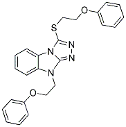 9-(2-PHENOXY-ETHYL)-3-(2-PHENOXY-ETHYLSULFANYL)-9H-BENZO[4,5]IMIDAZO[2,1-C][1,2,4]TRIAZOLE 结构式