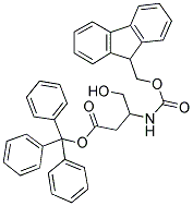 3-(9H-FLUOREN-9-YLMETHOXYCARBONYLAMINO)-4-HYDROXY-BUTYRIC ACID TRITYL ESTER 结构式