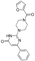 2-[4-(2-FUROYL)PIPERAZIN-1-YL]-6-PHENYLPYRIMIDIN-4(3H)-ONE 结构式