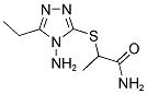 2-[(4-AMINO-5-ETHYL-4H-1,2,4-TRIAZOL-3-YL)SULFANYL]PROPANAMIDE 结构式