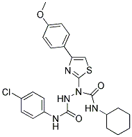 N~1~-CYCLOHEXYL-1-[4-(4-METHOXYPHENYL)-1,3-THIAZOL-2-YL]-N~2~-(4-CHLOROPHENYL)-1,2-HYDRAZINEDICARBOXAMIDE 结构式