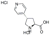 (+/-)-反式-4-(4-吡啶基)吡咯烷-3-羧酸二盐酸盐 结构式