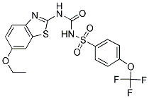N-{[(6-ETHOXY-1,3-BENZOTHIAZOL-2-YL)AMINO]CARBONYL}-4-(TRIFLUOROMETHOXY)BENZENESULFONAMIDE 结构式