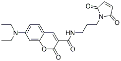 7-DIETHYLAMINO-3-[N-(3-MALEIMIDOPROPYL)CARBAMOYL]COUMARIN 结构式