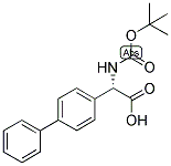 (S)-BIPHENYL-4-YL-TERT-BUTOXYCARBONYLAMINO-ACETIC ACID 结构式