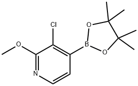 3-氯-2-甲氧基吡啶-4-硼酸频哪酯 结构式