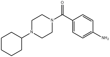 (4-氨基苯基)(4-环己基哌嗪基)甲酮 结构式
