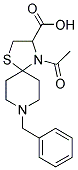 4-ACETYL-8-BENZYL-1-THIA-4,8-DIAZASPIRO[4,5]DECANE-3-CARBOXYLIC ACID 结构式