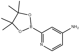 2-(4,4,5,5-四甲基-1,3,2-二氧杂环戊硼烷-2-基)吡啶-4-胺 结构式