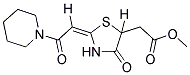 METHYL [(2E)-4-OXO-2-(2-OXO-2-PIPERIDIN-1-YLETHYLIDENE)-1,3-THIAZOLIDIN-5-YL]ACETATE 结构式