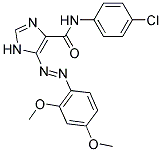 N-(4-CHLOROPHENYL)-5-[(E)-(2,4-DIMETHOXYPHENYL)DIAZENYL]-1H-IMIDAZOLE-4-CARBOXAMIDE 结构式