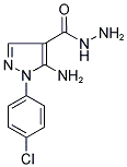 5-AMINO-1-(4-CHLOROPHENYL)-1H-PYRAZOLE-4-CARBOHYDRAZIDE 结构式