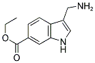 3-AMINOMETHYL-1H-INDOLE-6-CARBOXYLIC ACID ETHYL ESTER 结构式