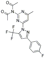 N-ACETYL-N-{4-[3-(4-FLUOROPHENYL)-5-(TRIFLUOROMETHYL)-1H-PYRAZOL-1-YL]-6-METHYLPYRIMIDIN-2-YL}ACETAMIDE 结构式