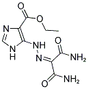 Ethyl 5-{2-[2-amino-1-(aminocarbonyl)-2-oxoethylidene]hydrazino}-1H-imidazole-4-carboxylate 结构式