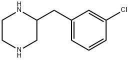 2-(3-CHLORO-BENZYL)-PIPERAZINE 结构式