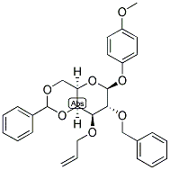 4-甲氧苯基-3-O-烯丙基-2-O-苄基-4,6-O-苯亚甲基--D-吡喃半乳糖苷 结构式