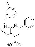 1-(3-FLUOROBENZYL)-6-PHENYL-1H-PYRAZOLO[3,4-B]PYRIDINE-4-CARBOXYLIC ACID 结构式