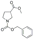 PYRROLIDINE-1,3-DICARBOXYLIC ACID 1-BENZYL ESTER 3-METHYL ESTER 结构式