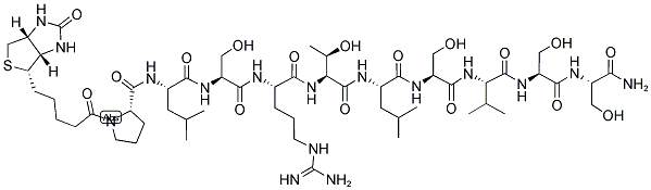 BIOTIN-PLSRTLSVSS-NH2 结构式