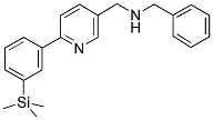 1-PHENYL-N-((6-[3-(TRIMETHYLSILYL)PHENYL]PYRIDIN-3-YL)METHYL)METHANAMINE 结构式