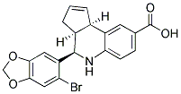(3aS,4R,9bR)-4-(6-Bromo-1,3-benzodioxol-5-yl)-3a,4,5,9b-tetrahydro-3H-cyclopenta[c]quinoline-8-carboxylic acid 结构式