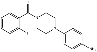 [4-(4-氨基-苯基)-哌嗪-1-基]-(2-氟-苯基)-甲酮 结构式