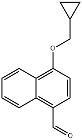 4-(环丙基甲氧基)-1-萘醛 结构式