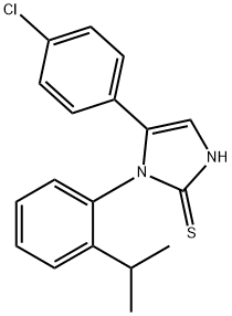 5-(4-氯苯基)-1-[2-(丙-2-基)苯基]-1H-咪唑-2-硫醇 结构式