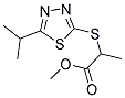Methyl 2-[(5-isopropyl-1,3,4-thiadiazol-2-yl)sulfanyl]propanoate 结构式